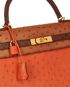 Kelly 35 In Tangerine/Cognac/Etrusque Ostrich, other view